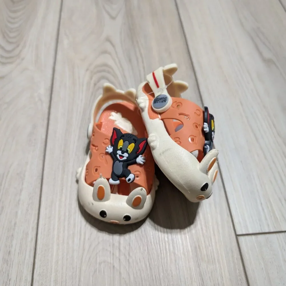 Cute TOM Slingback Clog Slip-on Shoes for Boys & Girls Size 12M-2Y Green/Pink